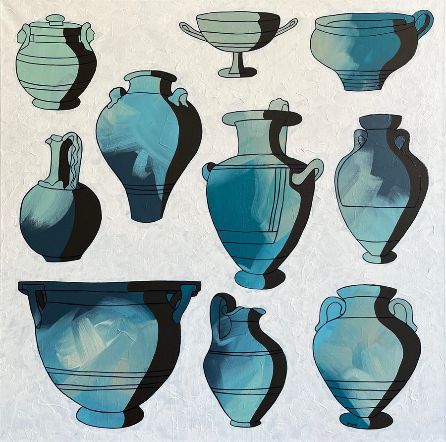 Lara Moisi - Many Blue Vases